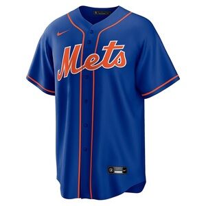 Nike Blue and Orange Mets Jersey
